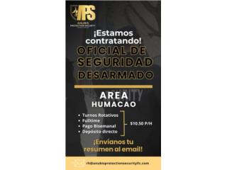 Oficial de Seguridad Desarmado - Humacao
