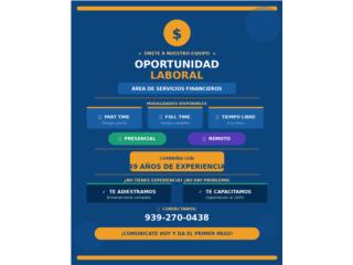 Oportunidad Laboral como asesor financiero 