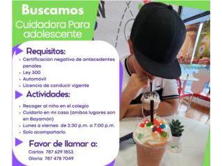 Cuidadora para adolescente