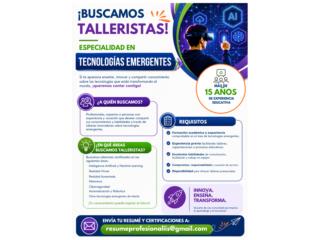 TALLERISTAS EN TECNOLOGIA EMERGENTES