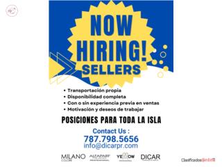 VENDEDORES PARA TODA LA ISLA