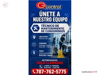T�cnico de mantenimiento en condominio 