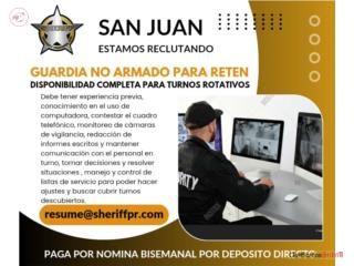 GUARDIA DE SEGURIDAD NO ARMADO PARA HOSPITAL