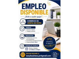 Empleada para servicio al cliente y oficina