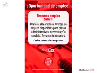 OPORTUNIDAD DE EMPLEO CON CLARO!
