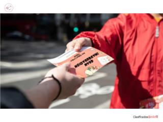 Distribuidores de flyers para el área de Carolina