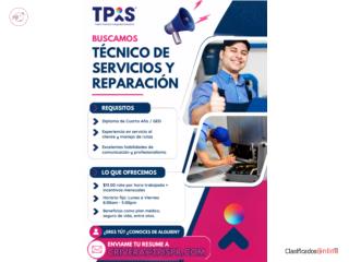 TECNICO DE SERVICIOS Y REPARACIÓN, AREA OESTE