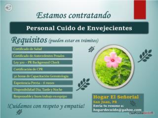 Personal de Cuido - Centro de Envejecientes