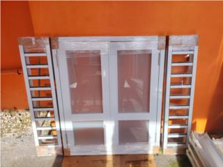 Ventana casement + ventanas laterales 58x46