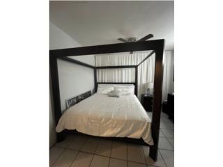 JGO DE CUARTO KING MADERA  ELEGANTE (DOSEL)