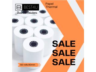 Caja de Papel Thermal 80mm 50 Rollos