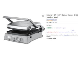 Cuisinart GR-150P1 Deluxe Electric Griddler, 