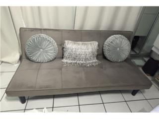 FUTON-SOFA CAMA MICROFIBRA GRIS, Puerto Rico