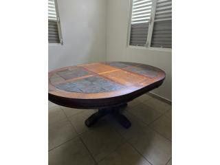 Mesa de madera expandible a 6