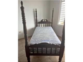 Beautiful antique 4-poster solid wood twin 