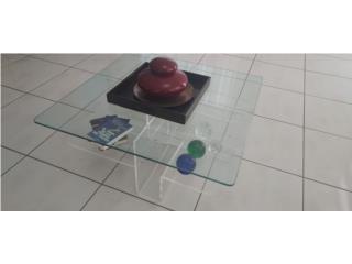 Mesa de centro cristal y acrílico