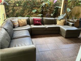 Mueble de sala modular en piel italiana 