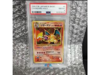 1996 P.M. JAPANESE BASIC CHARIZARD-HOLO PSA.8, Puerto Rico