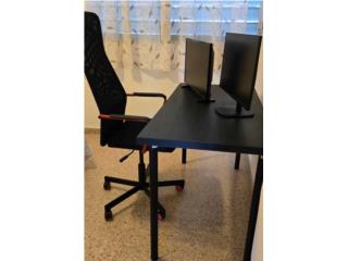 Escritorio/silla/dos monitores