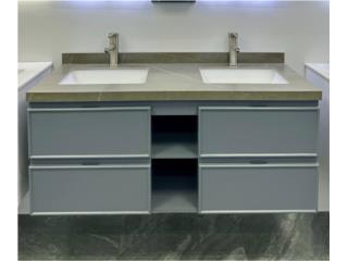 Vanity doble lavamanos con espejo led 48 de a
