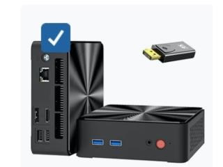 mini computadora,  monitor 27