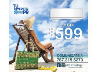 Aire Acondicionado Inverter 12btu 220v Nuevo, Puerto Rico
