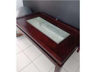 Mesa en madera y cristal fina