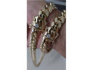 Set Cubana 14mm Plata 999 Bao 14k, Puerto Rico