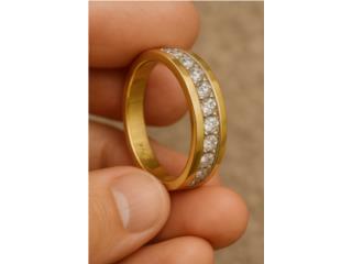 Sortija de oro 14 kilates con diamantes $500