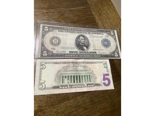 1914 cinco dolares , Puerto Rico