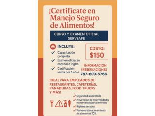 Curso y certificado ServSafe, Puerto Rico