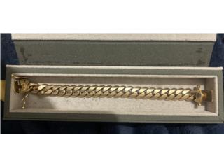 Pulsera cubana solida 10k 13mm 70 dwt, Puerto Rico