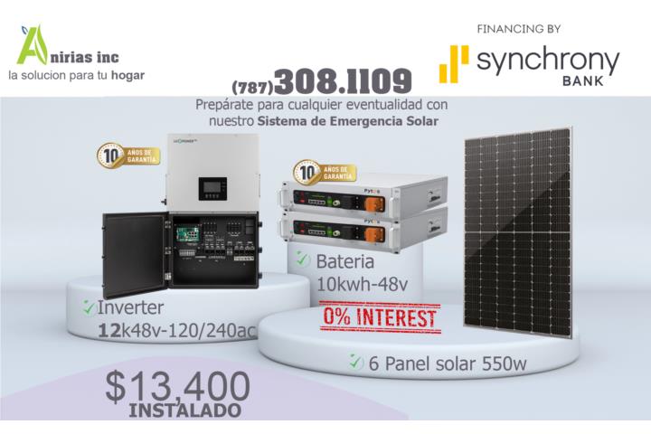 Sistema de energía renovables 0 interés