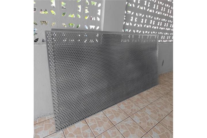 3 paneles aluminio perforados $450 nuevos