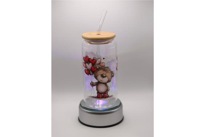 Vasos de cristal preparados a mano