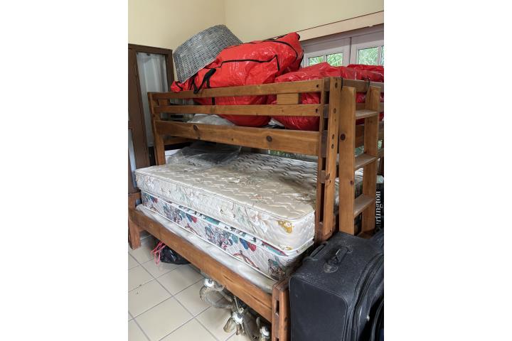 Cama litera en madera solida redwood