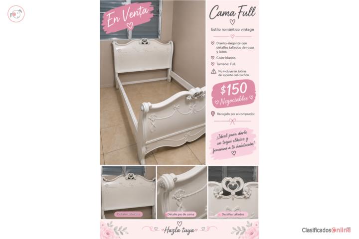 Cama Full Vintage , Puerto Rico