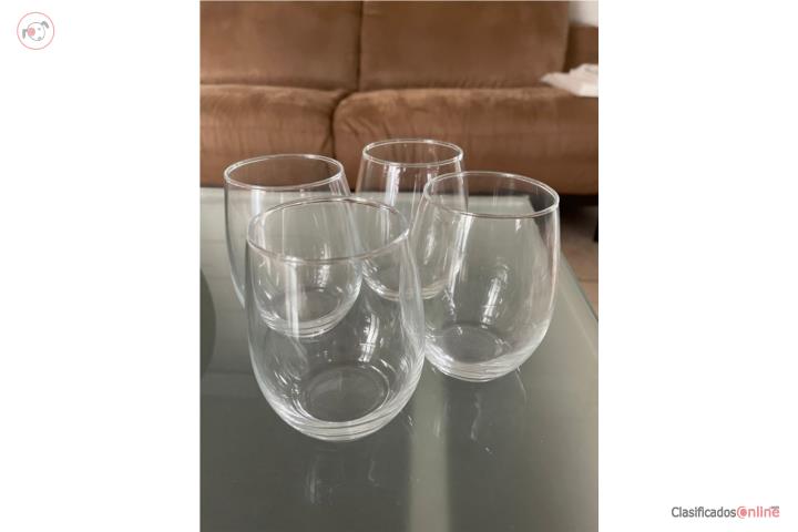 4 vasos de cristal modernos, Puerto Rico