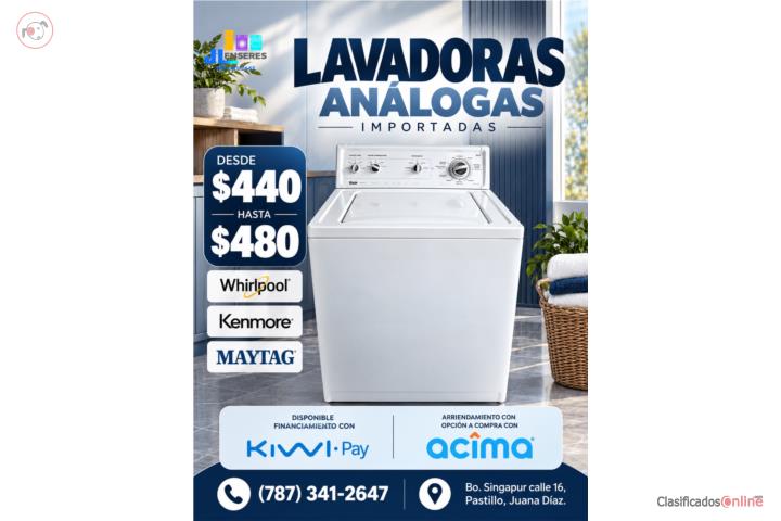 Lavadoras análogas importadas, Puerto Rico