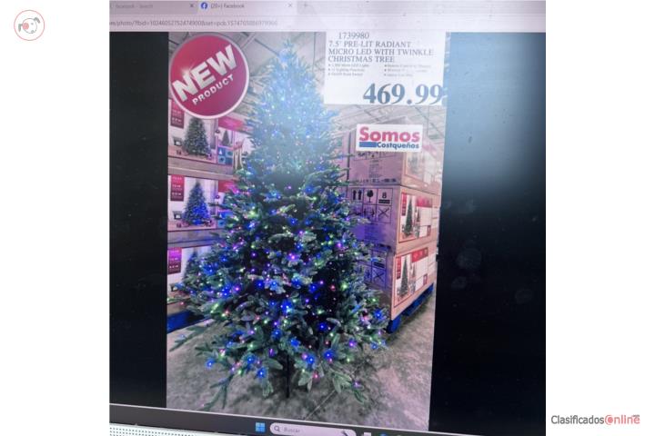 ARBOL DE NAVIDAD 7.5 PIES NUEVO 1850 LUCES, Puerto Rico