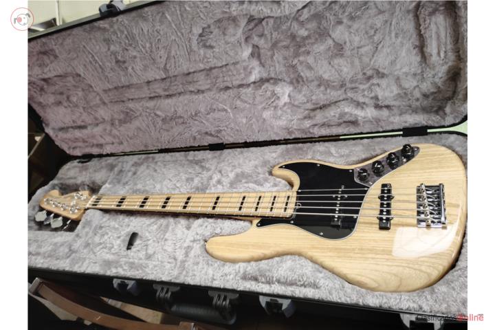 Bajo Fender Jazz Bass Delux V natural , Puerto Rico