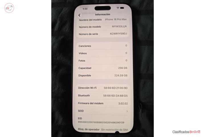 IPhone 16 Pro Max 256gb Desbloqueado $450, Puerto Rico
