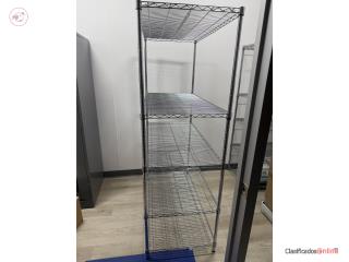 5-Tier Steel Wire Shelving Unit in Chrome, Puerto Rico