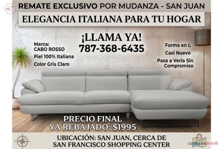 MUEBLE ITALIANO CUBO ROSSO 100% PIEL ORIGINAL, Puerto Rico