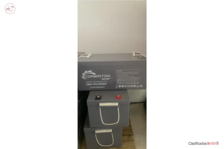 10 baterías solares 12V, Puerto Rico