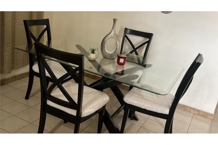 Juego de comedor de 4 sillas