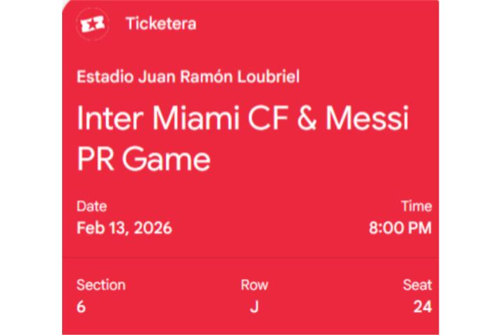 Inter Miami (PR)  1 Boleto Preferencia Sec 6