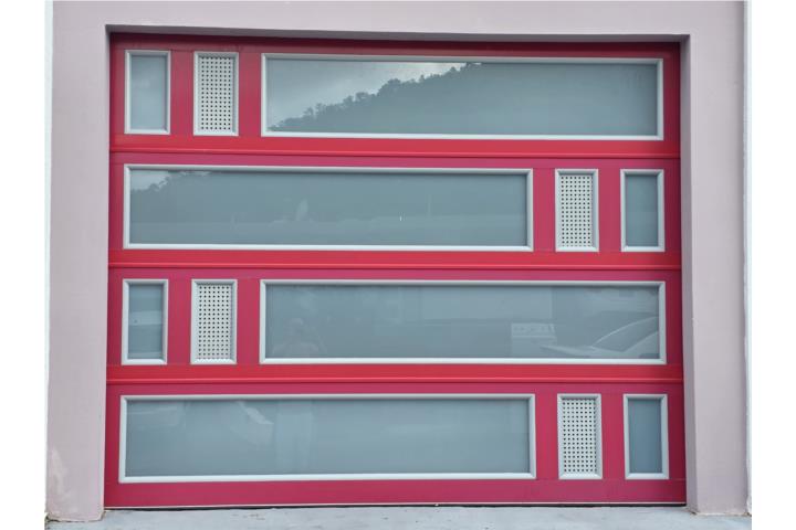 Puerta Garaje Roja 9x7