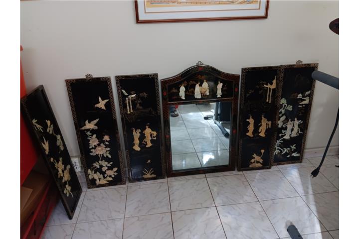 Vendo decoración Oriental con espejo