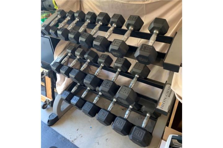 Se vende dumbbells de 5 libras hasta 40 con r